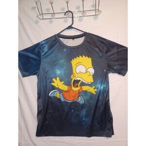 Bart Simpson In Space AOP Men Sz L Unbranded